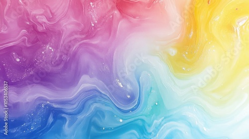 Wallpaper Mural Iridescent watercolor swirls Torontodigital.ca