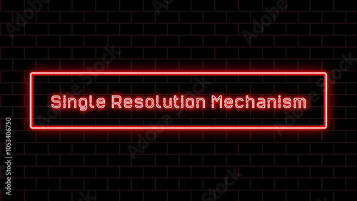 Single Resolution Mechanism のネオン文字