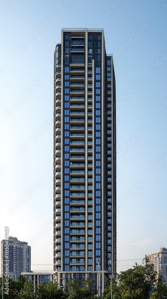 Striking High-Rise Building with Distinctive Design