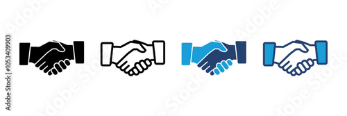 Handshake icon vector. business handshake. contact agreement