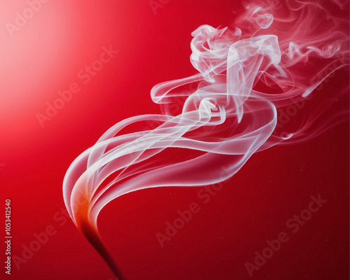 Digital smoke art on red background Fog or smoke isolated special .mist or smog background	