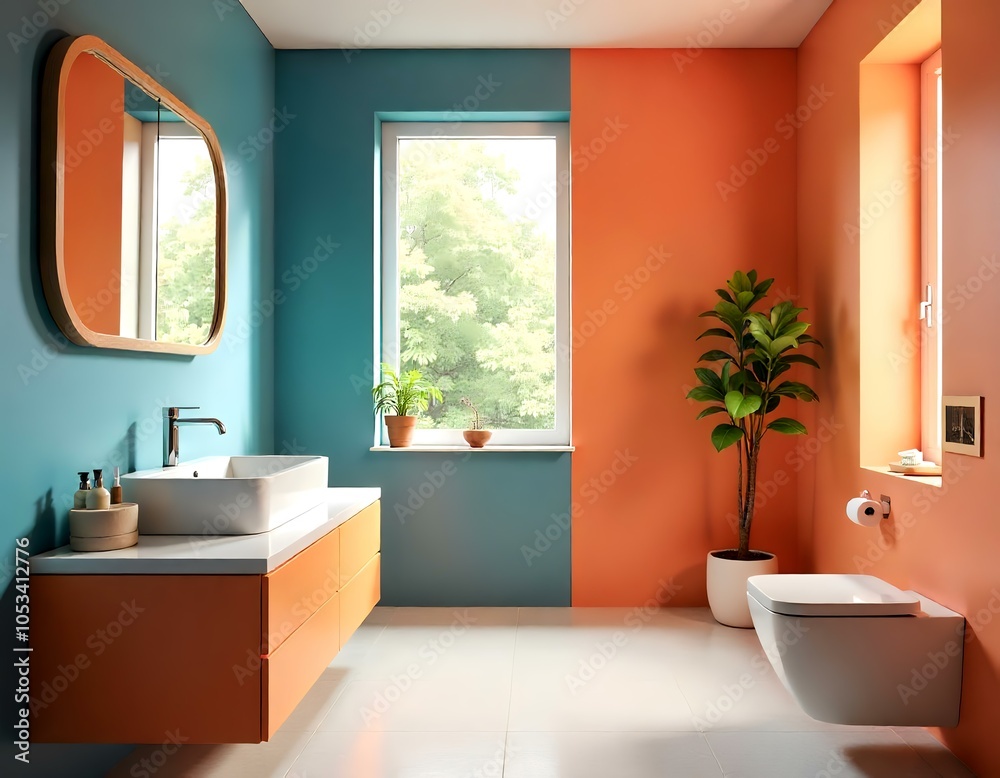 Fototapeta premium interior design of a bathroom