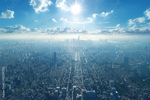 3D map world animated connections and data streams global business infrastructure