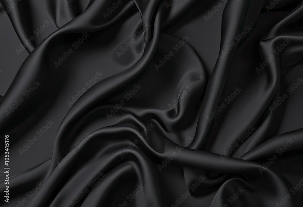 Black luxury silk textile material background Black luxury silk textile material background