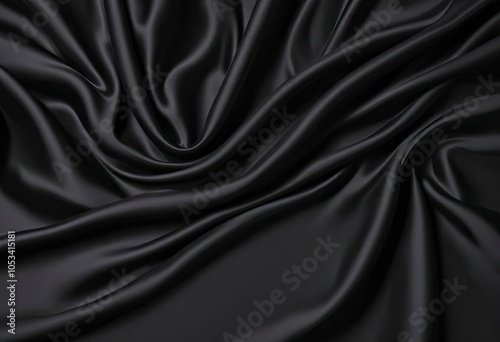 Black luxury silk textile material background