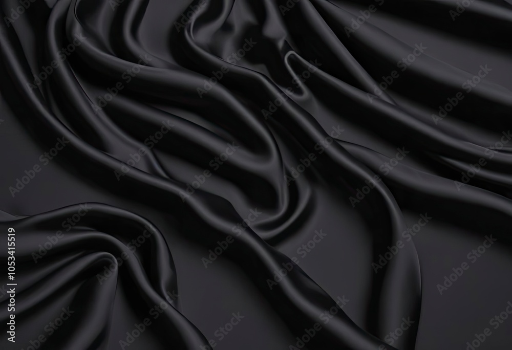Obraz premium Black luxury silk textile material background