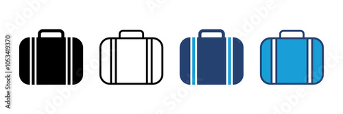 Briefcase icon vector. suitcase icon. luggage symbol.