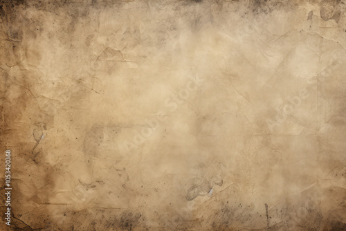 Processed collage of ancient scroll sheet of brown aged paper texture. Background for banner photo