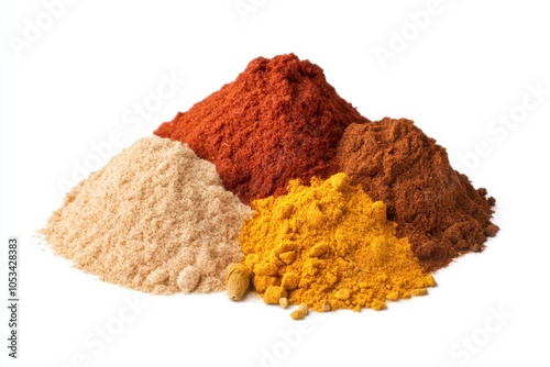 Vibrant powdered spice mix, fragrant and perfect for enhancing any culinary creation.