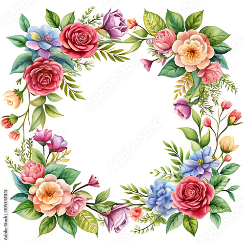 floral frame illustration