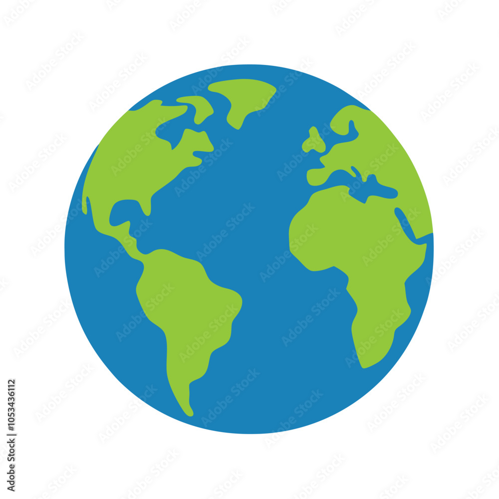 A stylized representation of the Earth vector A stylized representation of the Earth vector
