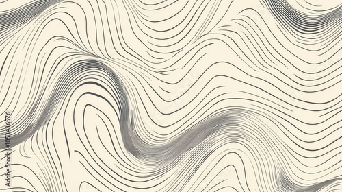 Minimalist pattern with wavy lines