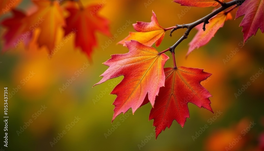 Fototapeta premium Autumns vibrant palette in full bloom