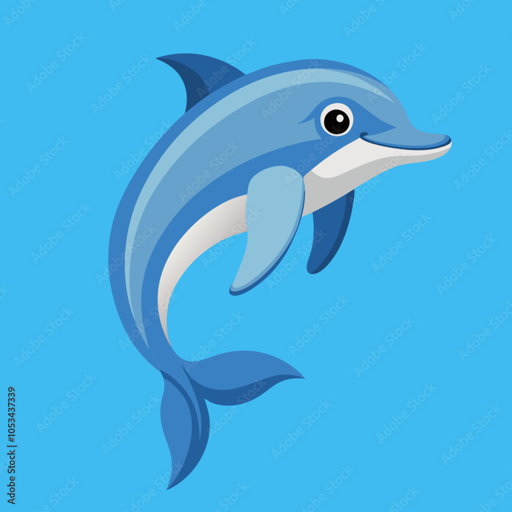 Obraz premium dolphin isolated on white background