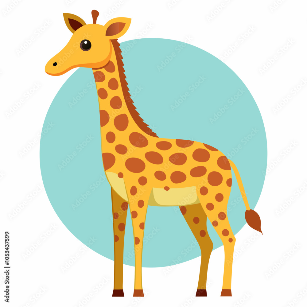 giraffe cartoon isolated on white giraffe cartoon isolated on white