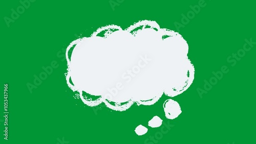 speech balloons on green screen