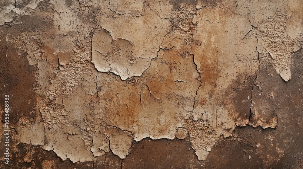 A gritty brown concrete background with prominent cracks and worn-out surface perfect for creating A gritty brown concrete background with prominent cracks and worn-out surface perfect for creating
