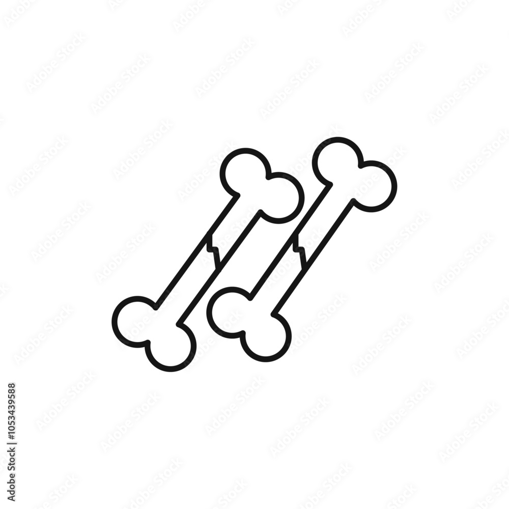 Bone icon vector set collection for web Bone icon vector set collection for web