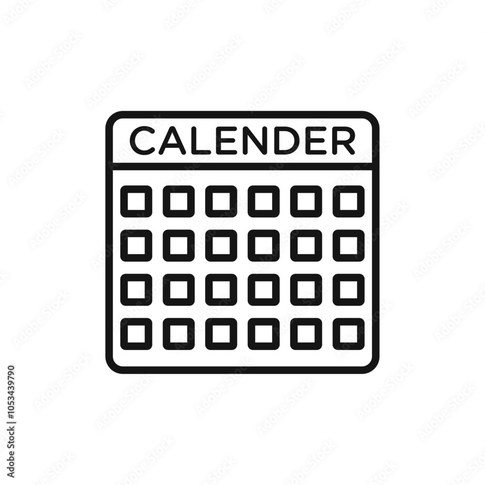 Calendar icon vector set collection for web Calendar icon vector set collection for web