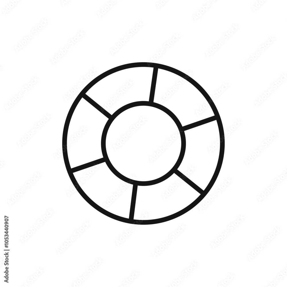 Donut chart icon vector set collection for web