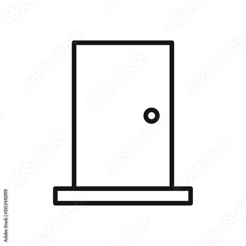 Door icon vector set collection for web