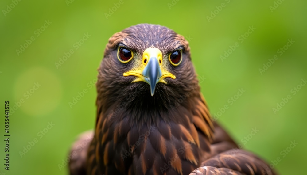 Obraz premium Determination in the eyes of a fierce falcon