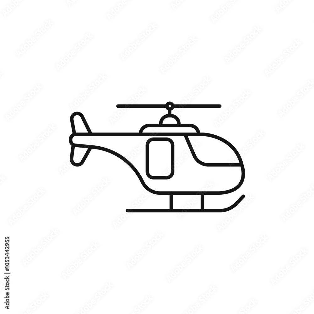 Obraz premium Helicopter icon vector set collection for web