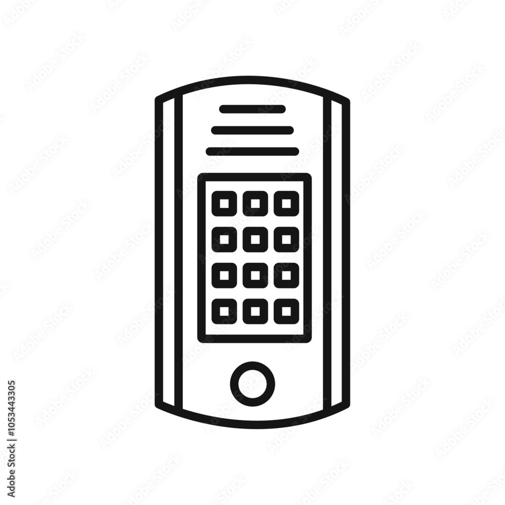 Interphone icon vector set collection for web Interphone icon vector set collection for web