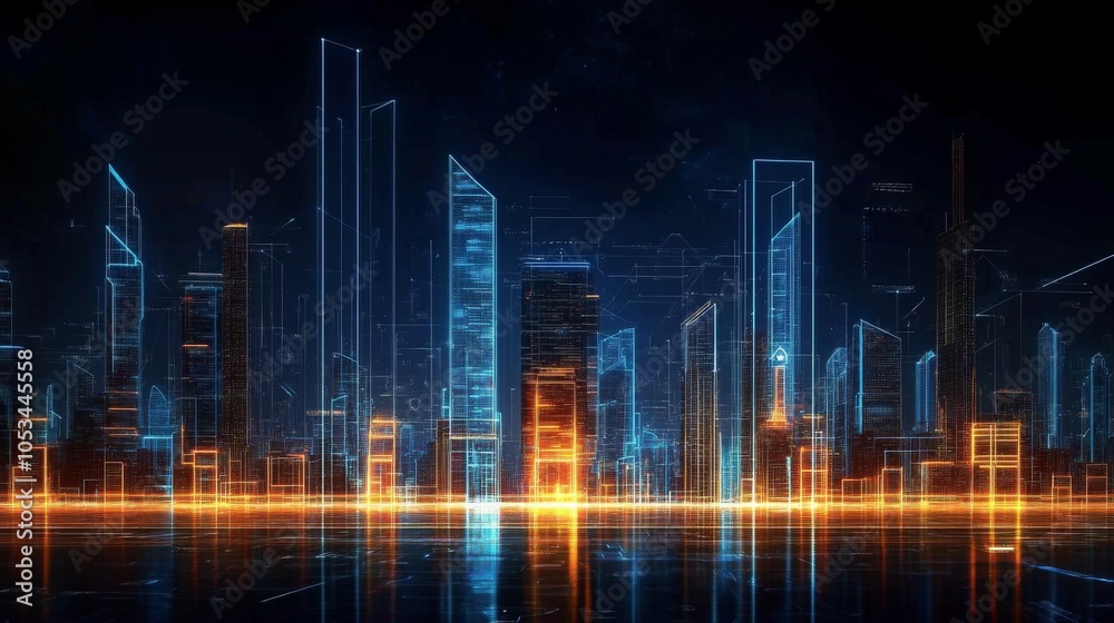A visionary city showcasing the power of 5G connectivity and intelligent systems. A visionary city showcasing the power of 5G connectivity and intelligent systems.
