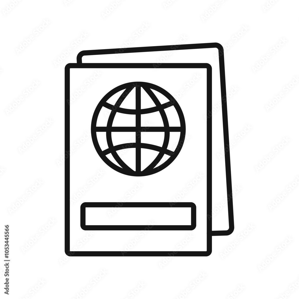 Passport icon vector set collection for web Passport icon vector set collection for web