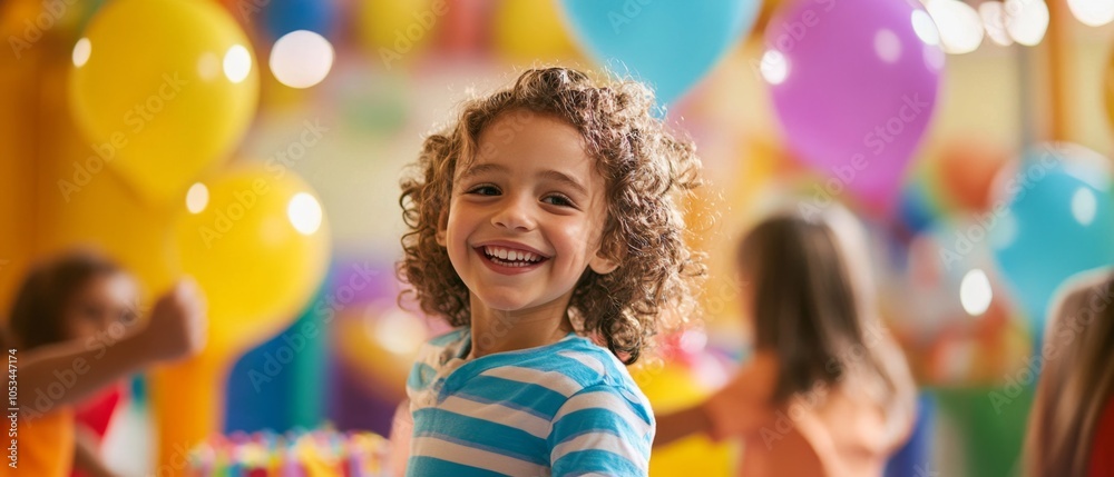 Joyful Kids Enjoying Fun at a Celebration Party Joyful Kids Enjoying Fun at a Celebration Party