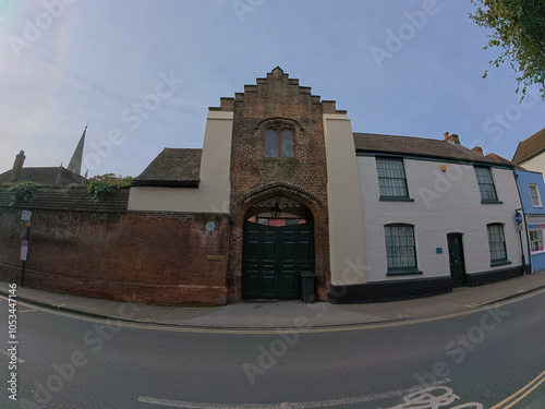 The medieval Pykenham's Gatehouse in Ipswich, UK photo