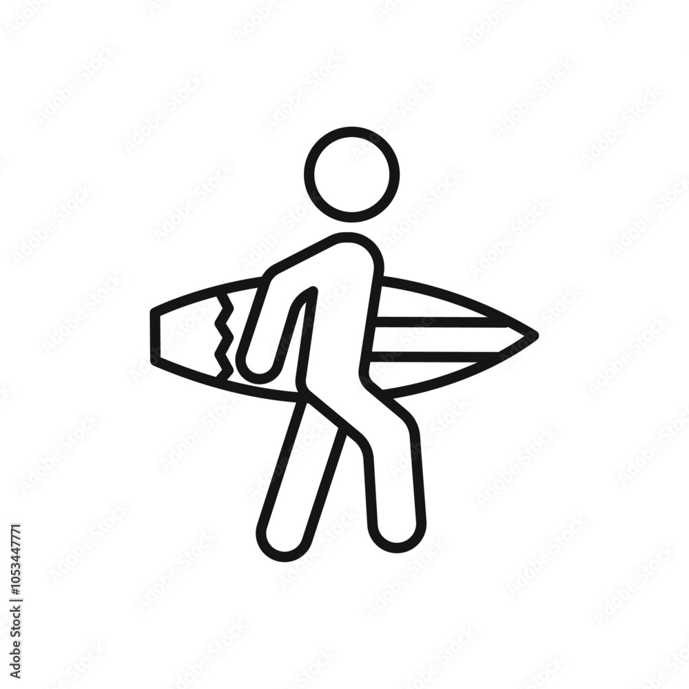 Surfer icon vector set collection for web Surfer icon vector set collection for web
