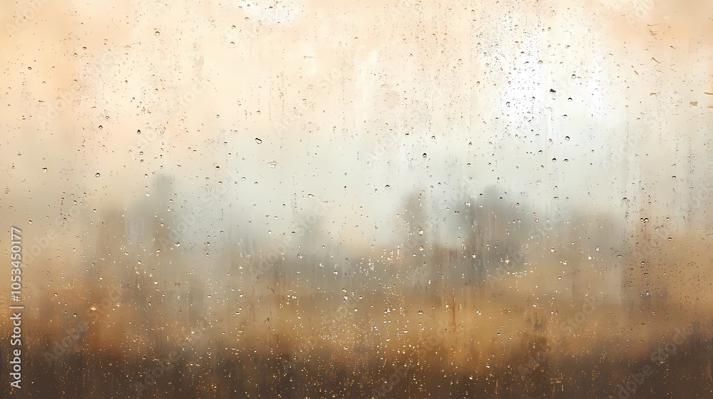 A blurred autumn landscape peeks through the burlap curtain of an urban window, creating a tranquil, cozy indoor scene A blurred autumn landscape peeks through the burlap curtain of an urban window, creating a tranquil, cozy indoor scene
