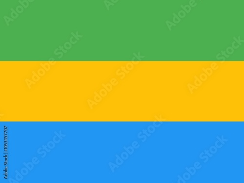 Free Download Gabon - Flag with three horizontal stripes: green at the top, yellow in the middle, and blue at the bottom. - GFXLoad