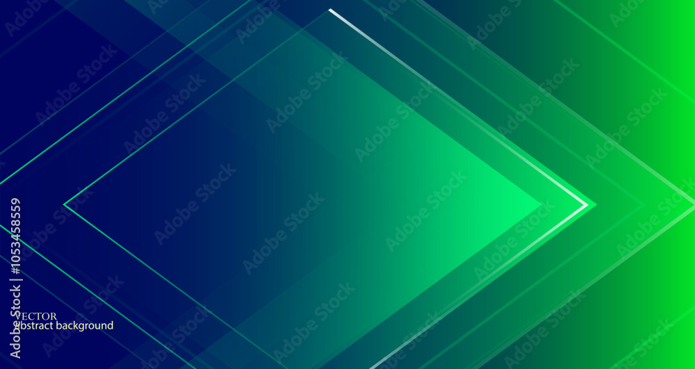 Obraz premium Abstract gradient blue-green background with neon effect