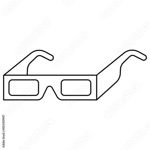 3d glasses isolated on white