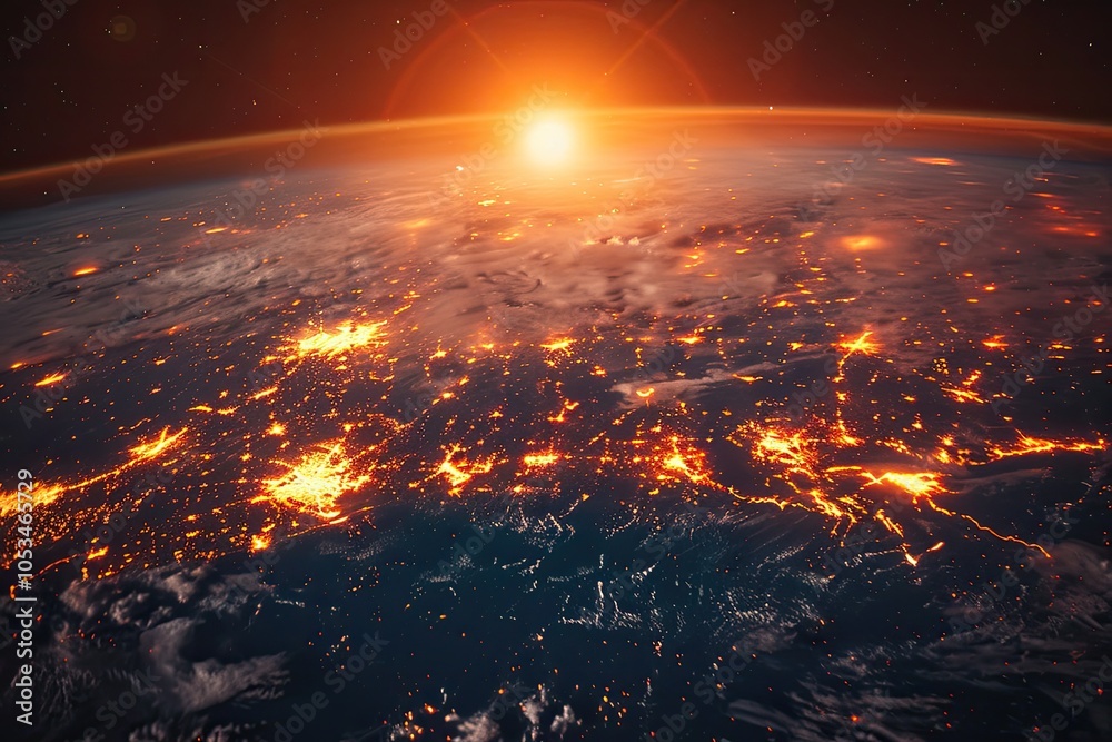 Fototapeta premium 3D map world animated connections and data streams global business infrastructure