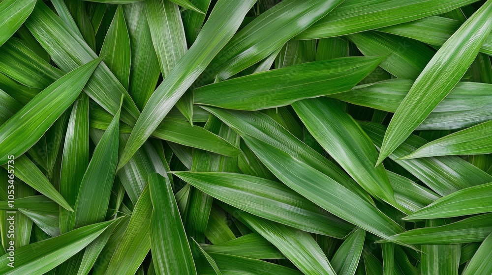 Fototapeta premium Lush Green Leaf Texture Background Nature Pattern Organic Foliage Tropical Plants