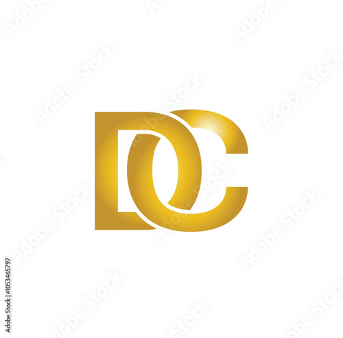 initial letter DC logo vector concept