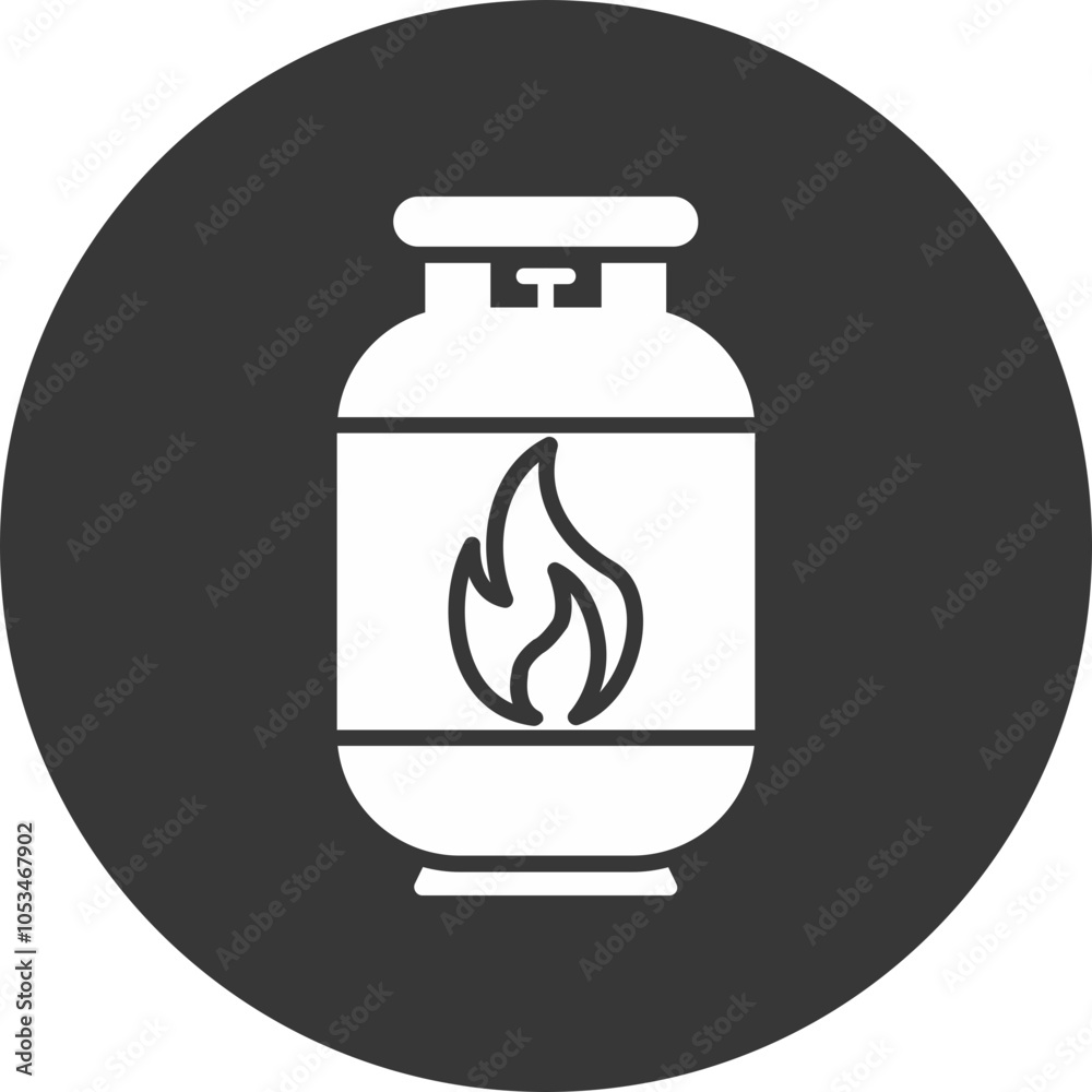 Gas Cylinder Vector Icon Design Gas Cylinder Vector Icon Design