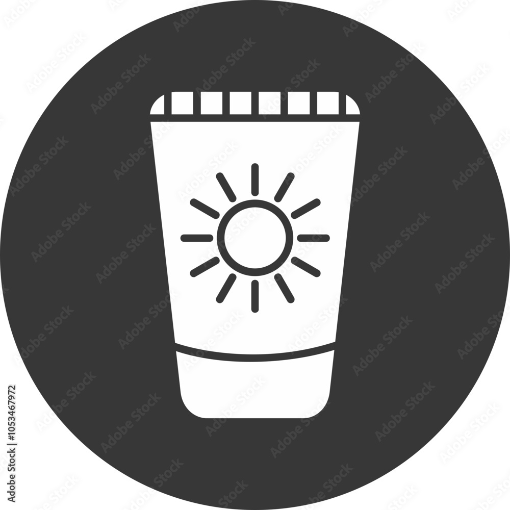 Sun Cream Vector Icon