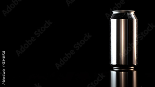 Metallic soda can mockup, Aluminum cans in silver isolated on background,canned with water drops,canned with water drops and ice