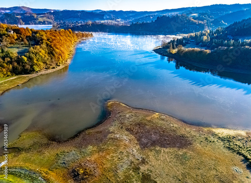 View of Lake Solina in Bieszczady Mountains, Poland photo