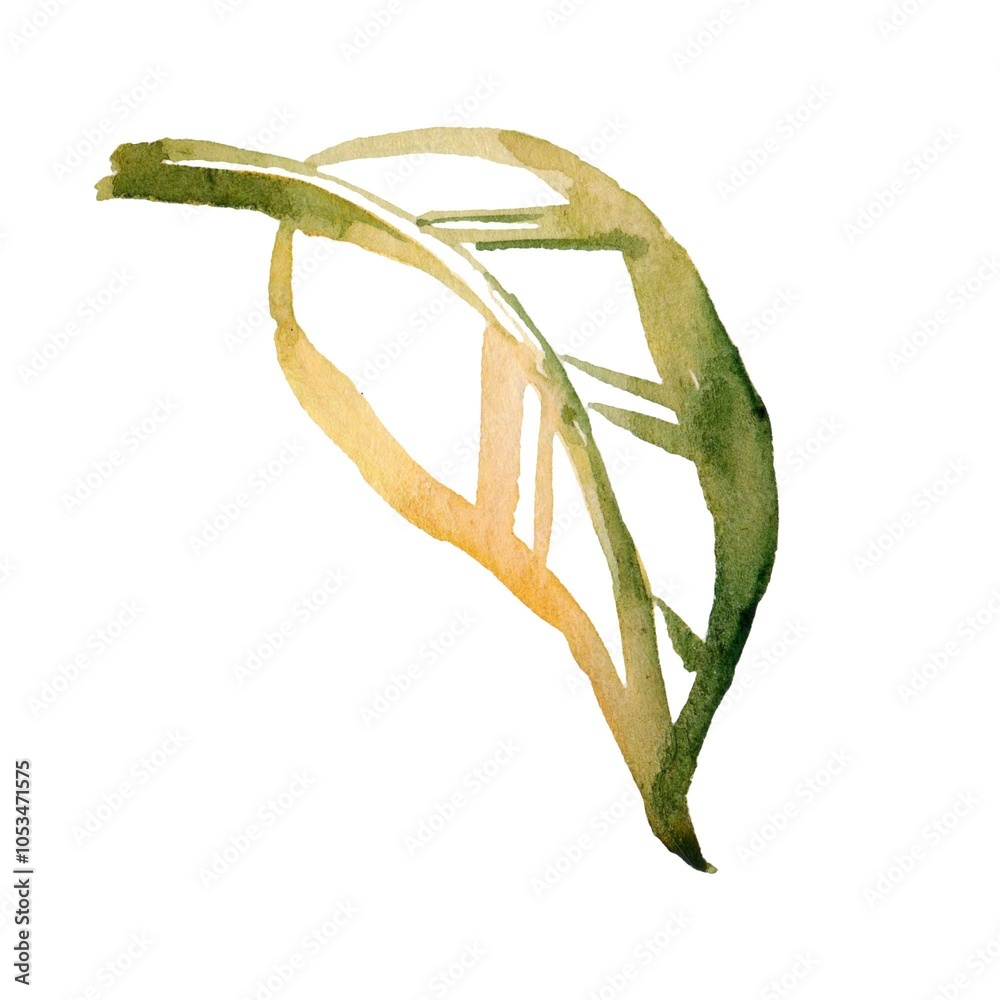 Handcrafted watercolor illustration of a single green leaf with soft veins and organic details. Perfect for botanical designs, eco-friendly projects, and nature-inspired decor. Handcrafted watercolor illustration of a single green leaf with soft veins and organic details. Perfect for botanical designs, eco-friendly projects, and nature-inspired decor.