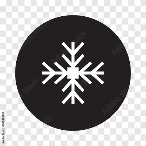 Snowflake icon. flat style snowflake icon vector illustration.