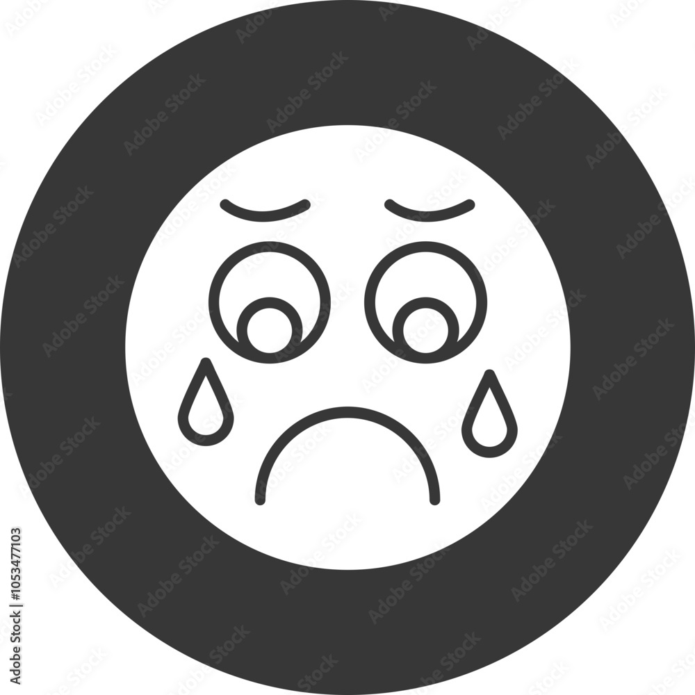 Obraz premium Sad Vector Icon Design