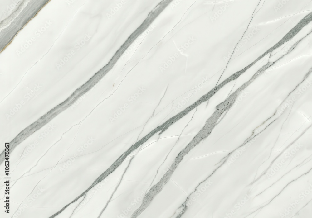 Obraz premium White marble slab with grey veins forming a natural, elegant design, ideal for luxurious interiors