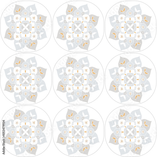 Mediterranean Floor tiles Seamless Vector Pattern Design