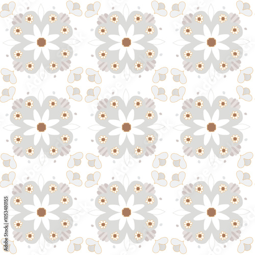 Mediterranean Floor tiles Seamless Vector Pattern Design